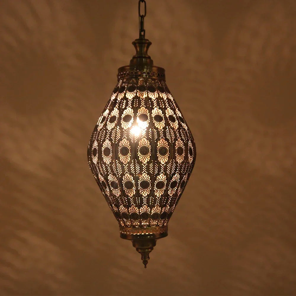 Southeast Asian Style Hanging Pendant Light Fixture Morocco Lamp Dining Room Turkish Asia Cloth Shop Restaurant Decor Chandelier