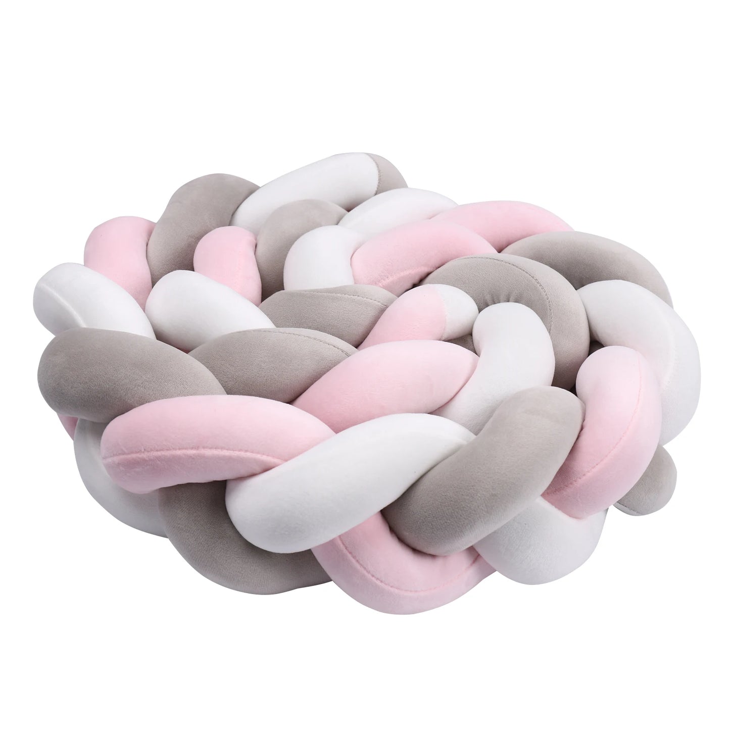 1-4M Newborn Baby Crib Bumper Cot Protector Infant Bedding Set for Babies Boys Girls Braid Knot Pillow Cushion Room Decor