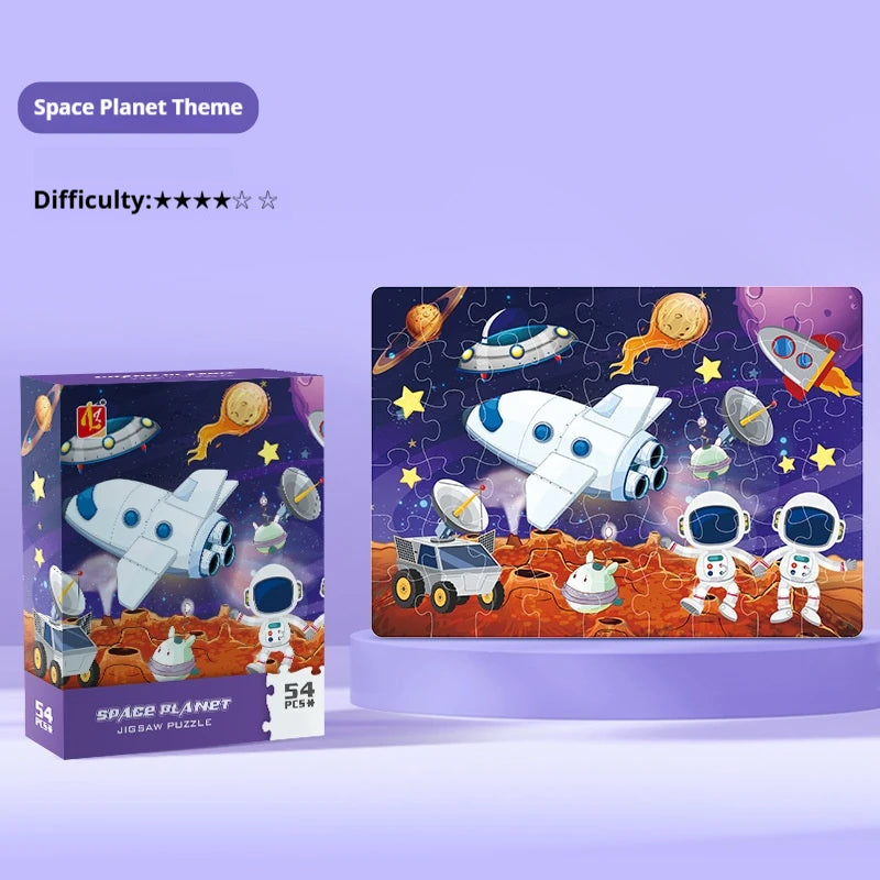 54PCS Kids Puzzle Cute Animal unicorn Cartoon Low Difficulty Drawing Small Challenge Educational Toys Gifts Toddler Baby Toys