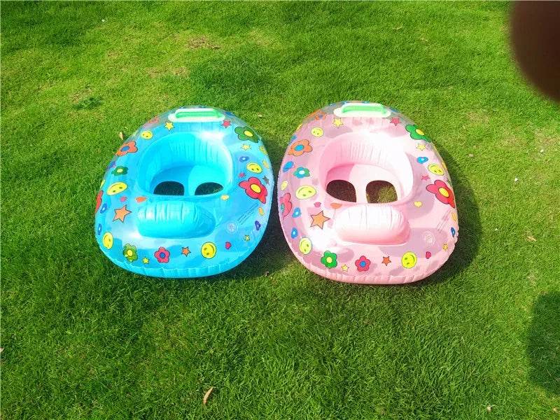 Baby Kids Swimming Floats Cartoon Ring Safety Swimming Ring Inflatable Swim Float Seat Boat Water Fun Pool Toy Gift for Baby Kid - AIAZ