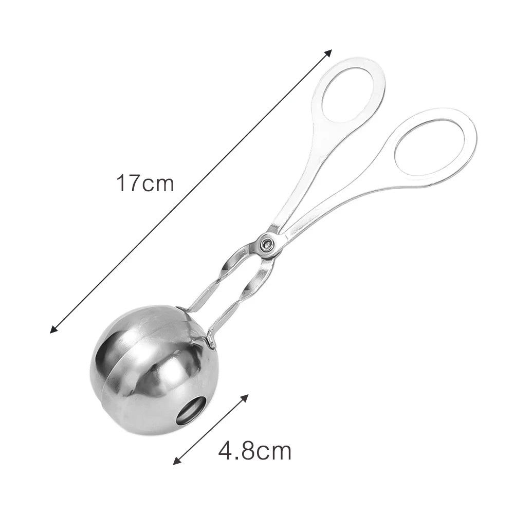 Stainless Steel Meatball Clips Meatballs Maker Tool Non Stick Stuffed Meat Balls Fish Ball Rice Ball Making Mold Kitchen Gadgets