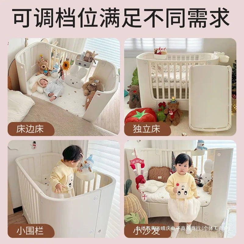 Crib Adjustable Movable Splicing Game Bed Baby Multifunctional Diaper Table