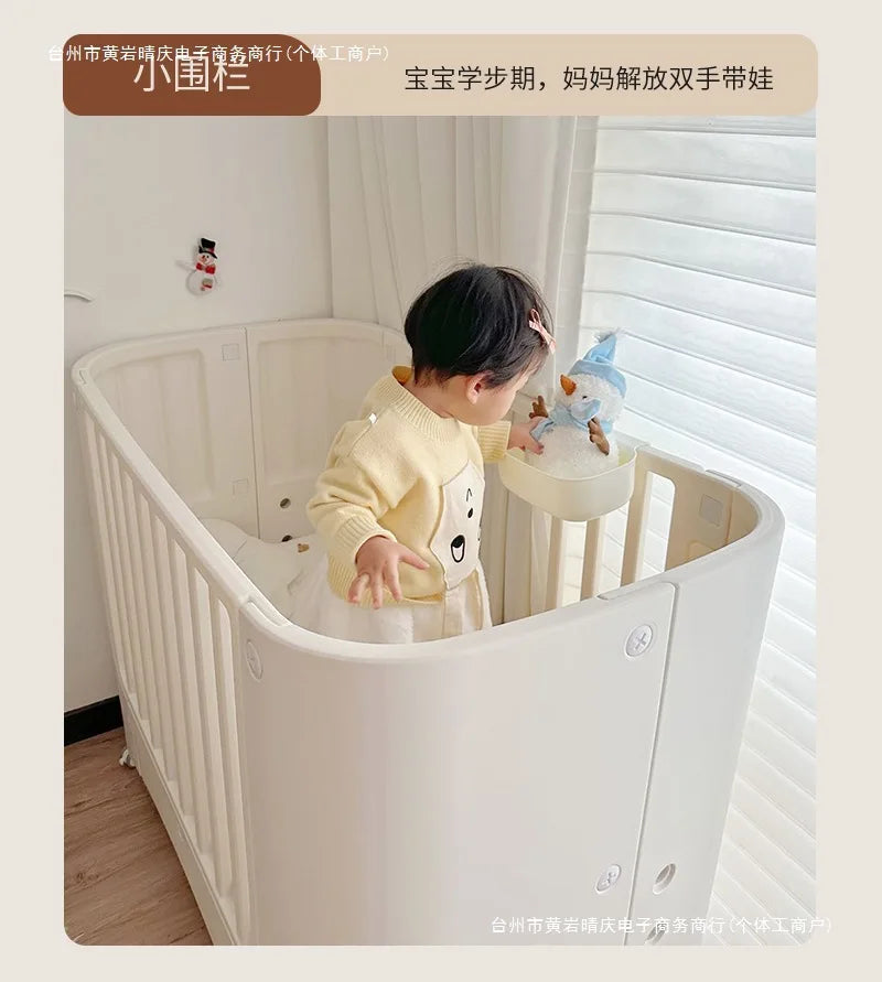 Crib Adjustable Movable Splicing Game Bed Baby Multifunctional Diaper Table