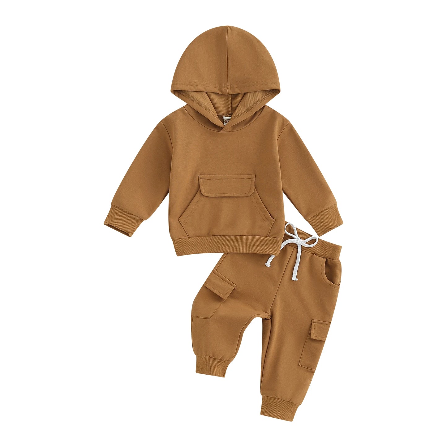 Pudcoco Infant Newborn Baby Boys Pants Set, Long Sleeve Hoodie with Elastic Waist Sweatpants Infant Clothes 0-3T