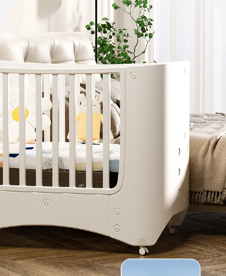 zz Movable Crib Bed Diaper-Changing Table Lifting Multifunctional Children's Bed Cradle Newborn