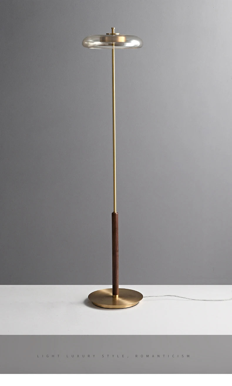 Retro Glass Floor Lamp Luxury Gold Lustre Glass Floor light for Living Room Bedroom bedside Mushroom Metal Art Design Table lamp