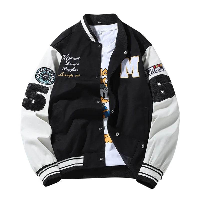 Mens Clothes Loose Fashion Baseball Uniform Outdoor Biker Travel Coat Men Loose Jacket Sportswear Motorcycle Jacket Men's Coat - AIAZ