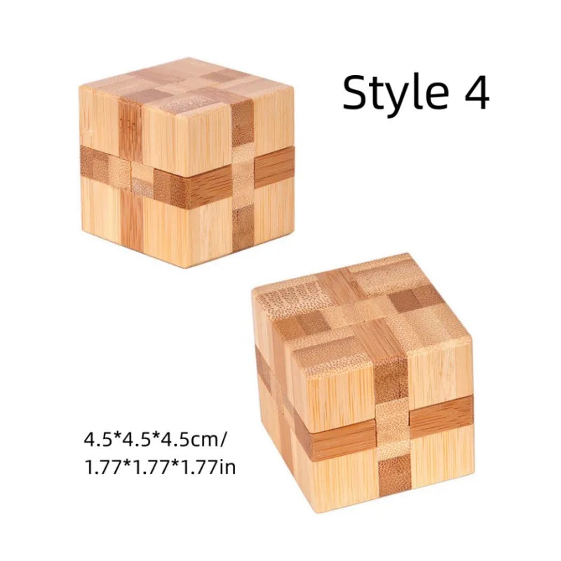 New Wooden Kong Ming Lock Lu Ban Lock IQ Brain Teaser Educational Toy Children Montessori 3D Puzzles Game Unlock Toys Kid Adult
