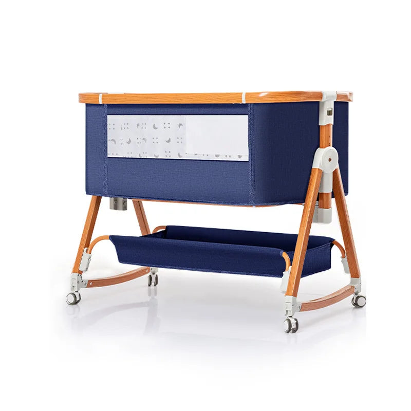 Baby bed splicing baby movable portable cradle bed foldable multifunctional newborn adjustable