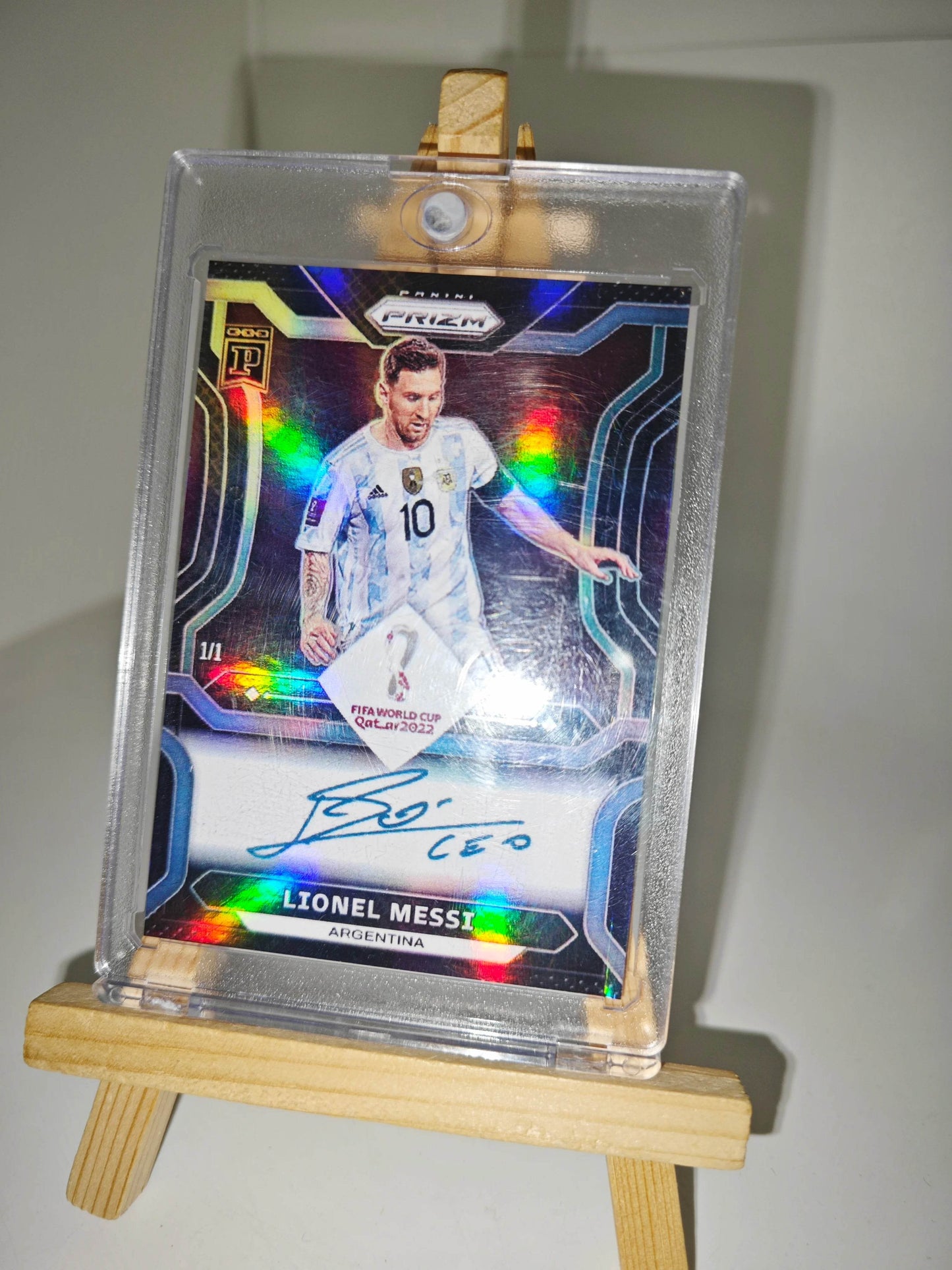 Panini collectible card laser flash DIY Messi Cristiano Ronaldo Kylian Mbappe David Beckham Card bricks Holiday gifts 1.5mmthick - AIAZ