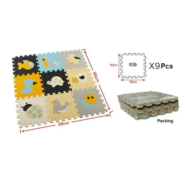 30*30*1cm 9Pcs Set Floor Mat Puzzle For Children Eva Foam Babies Floor Mat Games Interactive Toys For Toddlers Play Mat Baby Toy