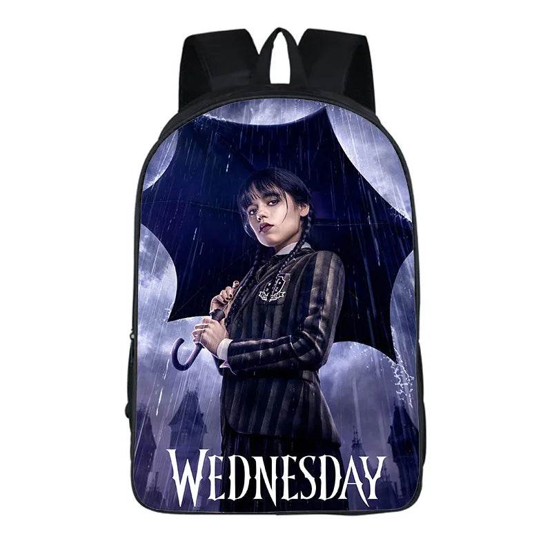 Wednesday Addams Backpack Wednesday School Bag with The Same Style Primary School School Bag Children's Backpack Meal Kit - AIAZ