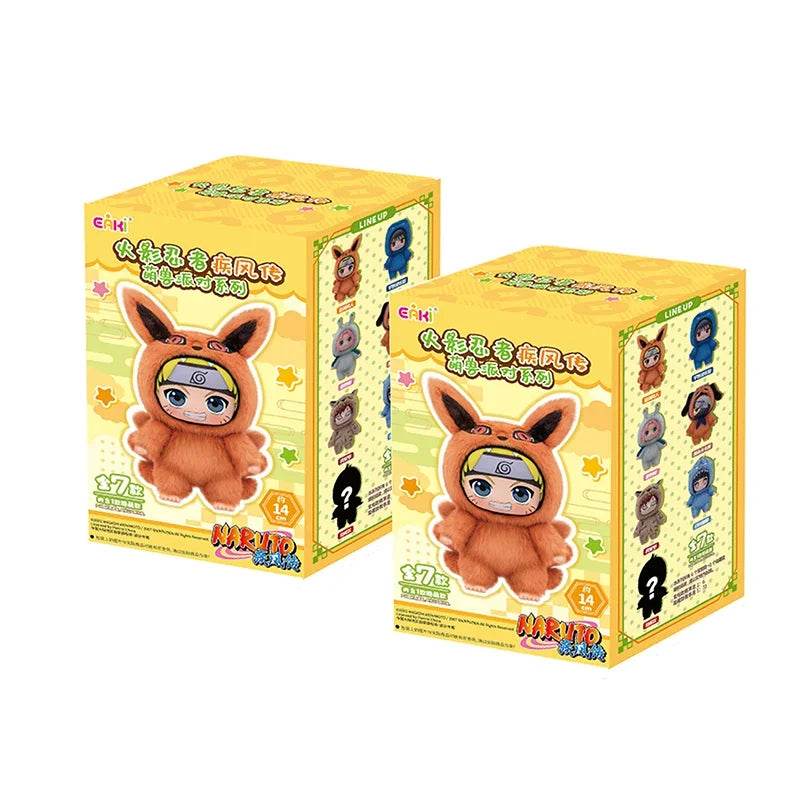 Original BANDAI Eaki Naruto Uzumaki Naruto Blind Box Shippuden Beast Party Series Plush Doll Anime Characters Are Cute Toys Gift - AIAZ