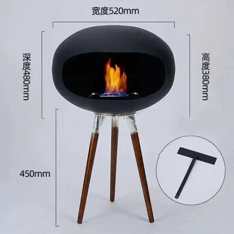 Nordic Wrought Iron Fireplaces Creative Villa Home Decor Living Room Art Heating Heater Modern Designer Floor-standing Ornaments