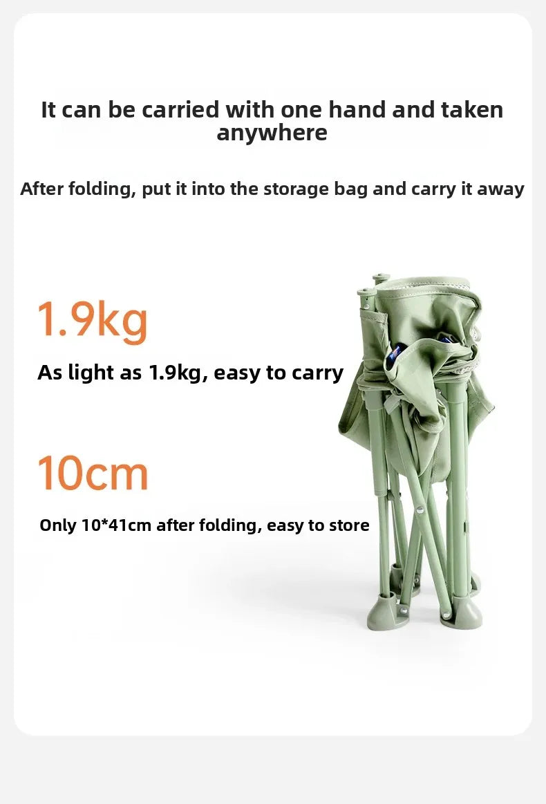 Foldable Baby Highchair with Anti-Slip Seat-Multi-Functional Feeding Chair for Outdoor Easy-Clean Portable Design for Beach