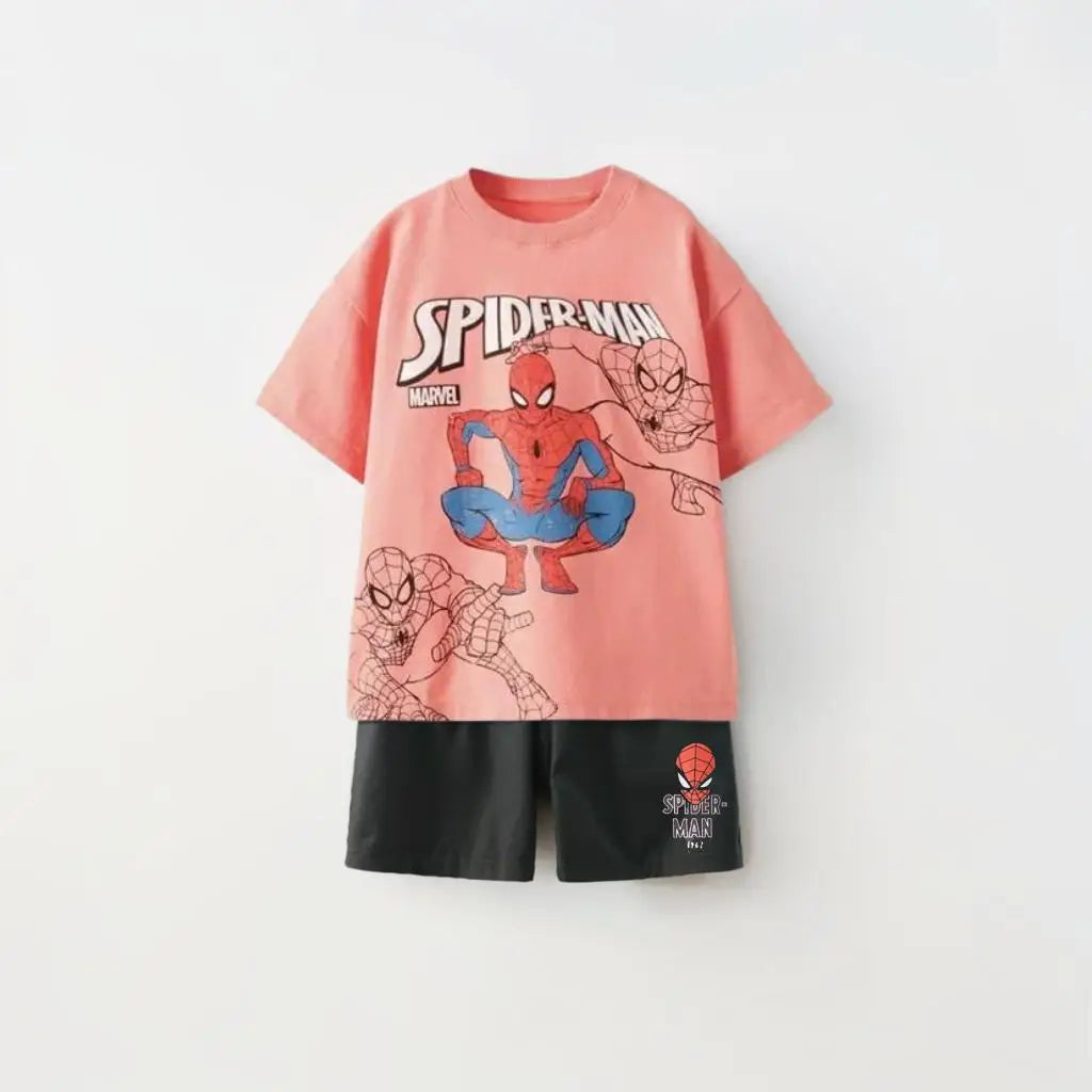 Brand Children's Casual Clothing Sets Kids Spiderman Boys Pullover Tshirts 2pcs Suit Disney Kids Boy Infant Toddler Tracksuit