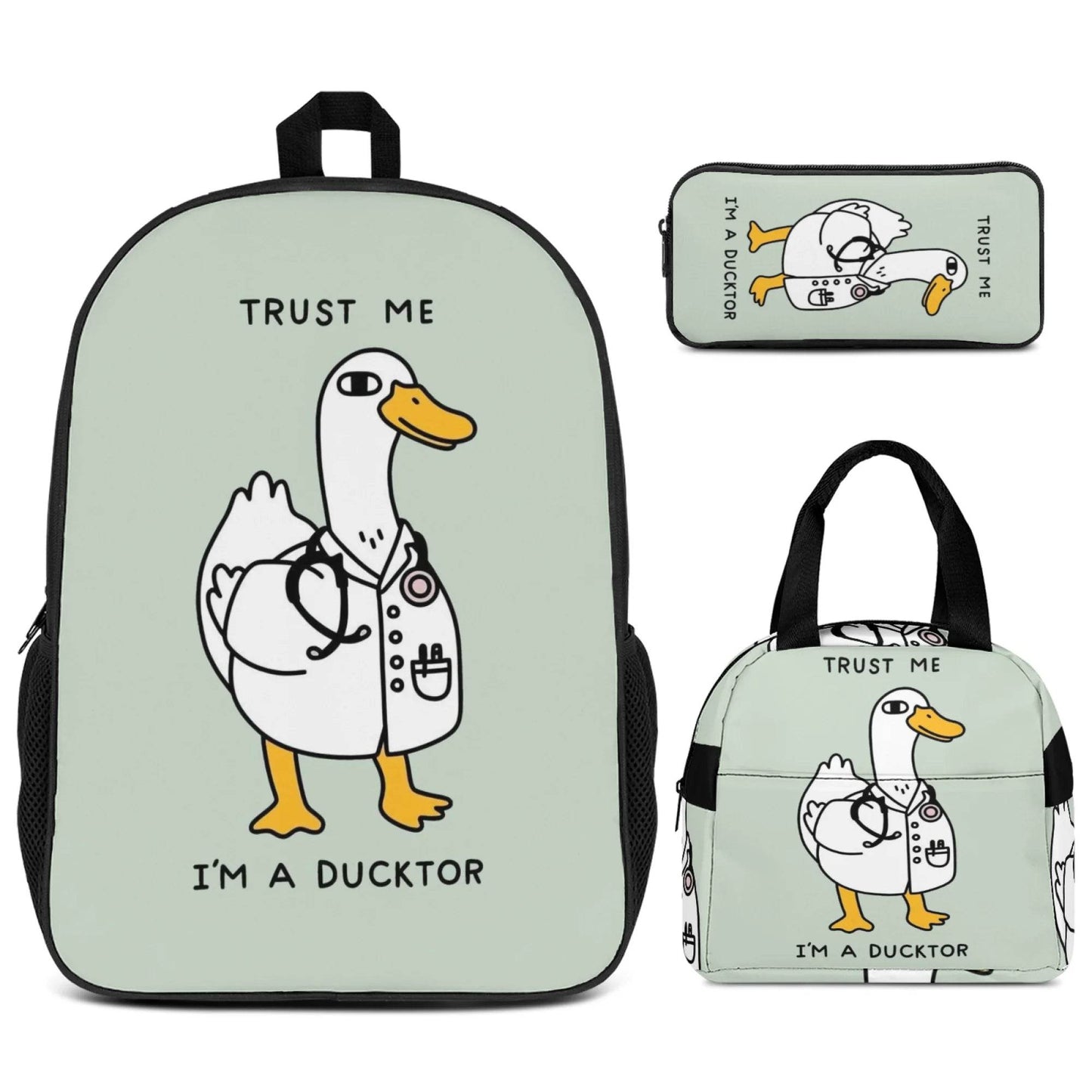 3Pcs Set School Backpack with Front Pocket,Cartoon L-eveling School Bags for Girls Boys,Large Child Backpack - AIAZ