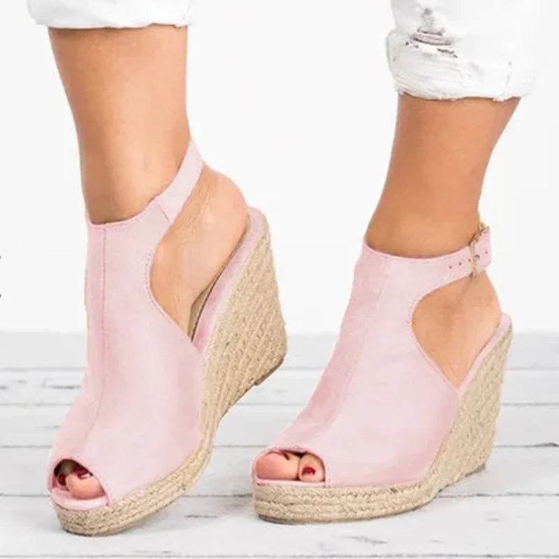 Platform Sandals Woman Wedges Summer Women's Shoes 2024 Dress Slides Gladiator Mules Espadrilles Elegant Luxury Fashion Medical - AIAZ