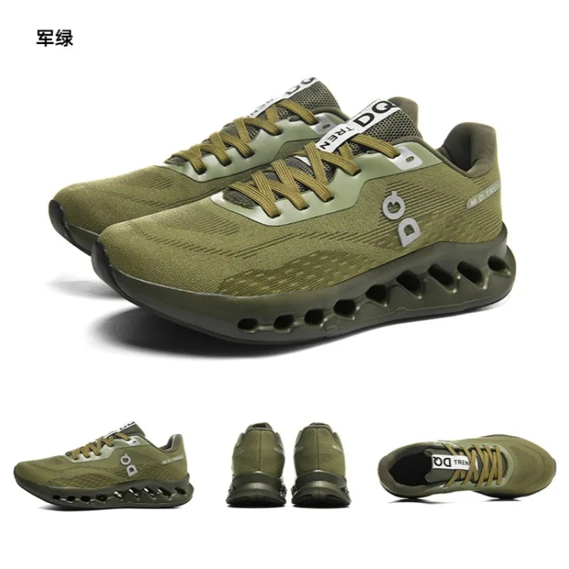 Fashion Cushioning Running Shoes for Men Lightweight Sneakers Breathable Tennis Shoes Non-Slip Sports Casual Walking Footwear