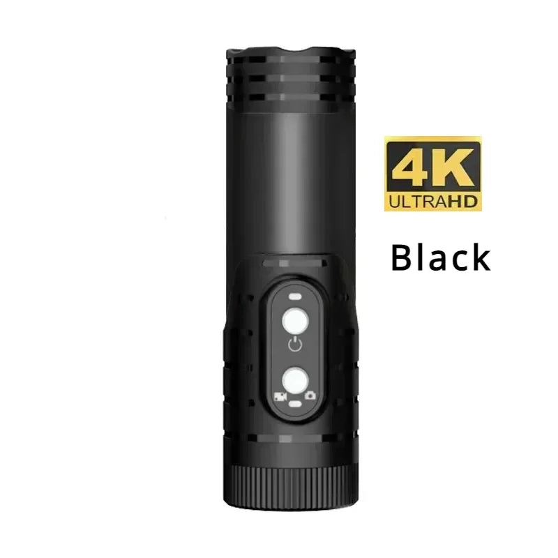 4K Full HD Wifi Portable Camera Waterproof and Anti Shake Sports Cameras Bicycle Motorcycle Helmet Cam Flashlight Camcorder
