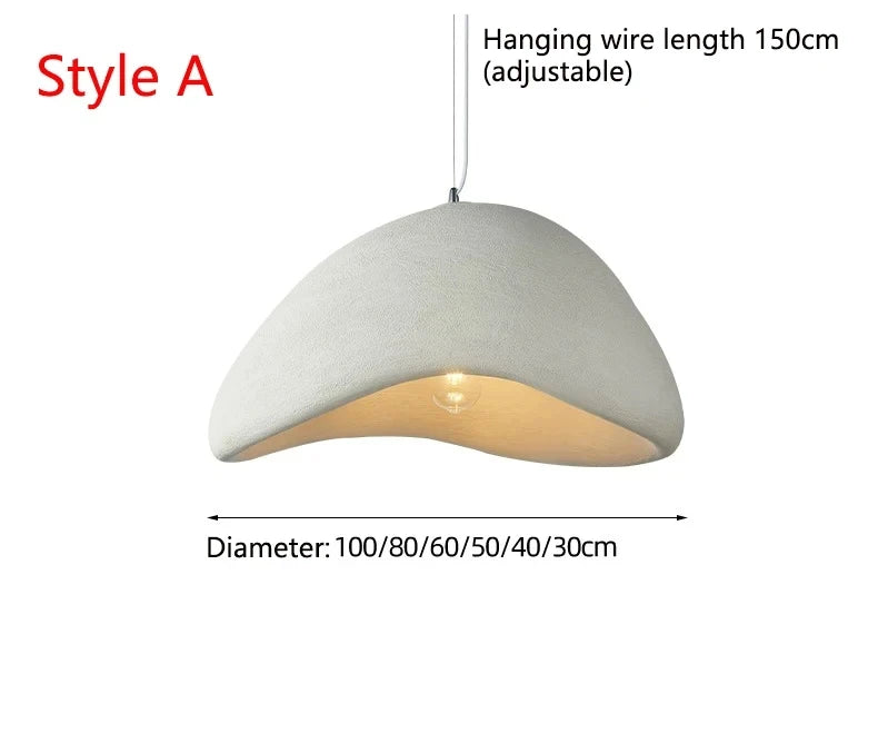 Japanese Wabi Sabi Chandelier Modern LED Pendant Light for Dining Living Room Bedroom Bar Designer Homestay E27 Hanghing Lamp