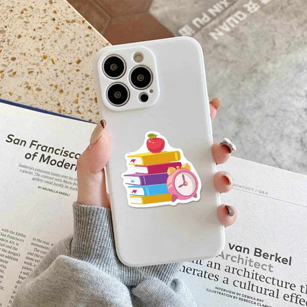 50PCS Back to School Student Supplies Graffiti Stickers DIY Luggage Speaker Water Cup Notebook Waterproof Stickers - AIAZ