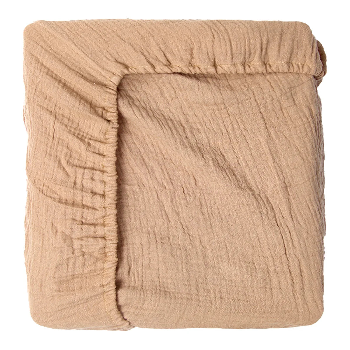 100% Cotton Crinkle Muslin Fitted Crib Sheet for infant baby Soft Breathable Solid Color Baby Bassinet Mattress Cover Bedding