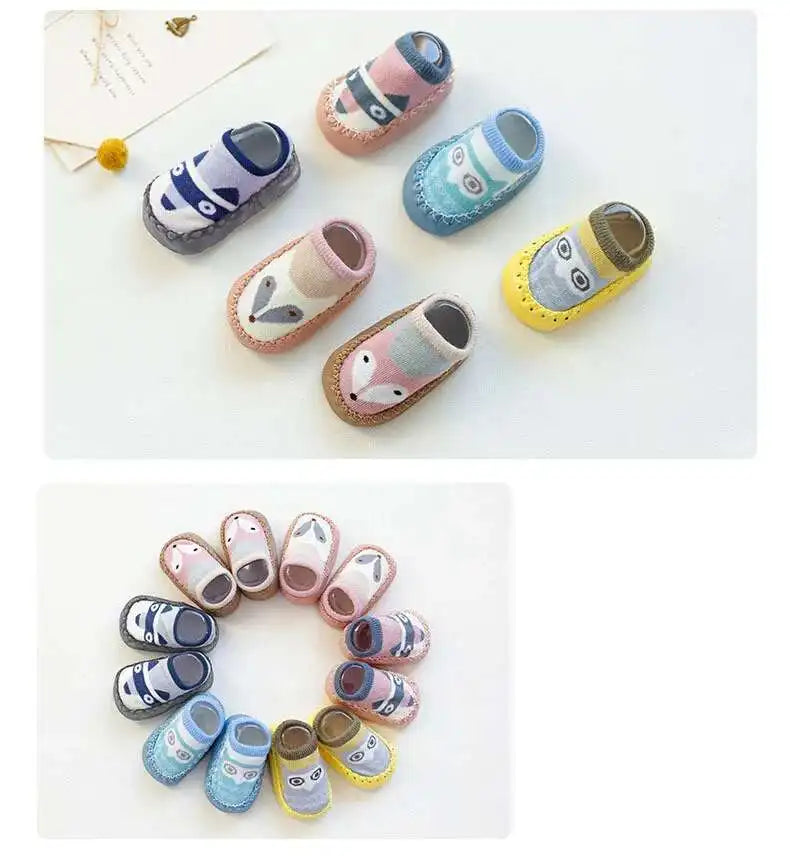 1 Pair Fashion Cute Baby Socks With Rubber Soles Infant Spring Autumn Winter Children Floor Socks Shoes Anti Slip Soft Sole Sock