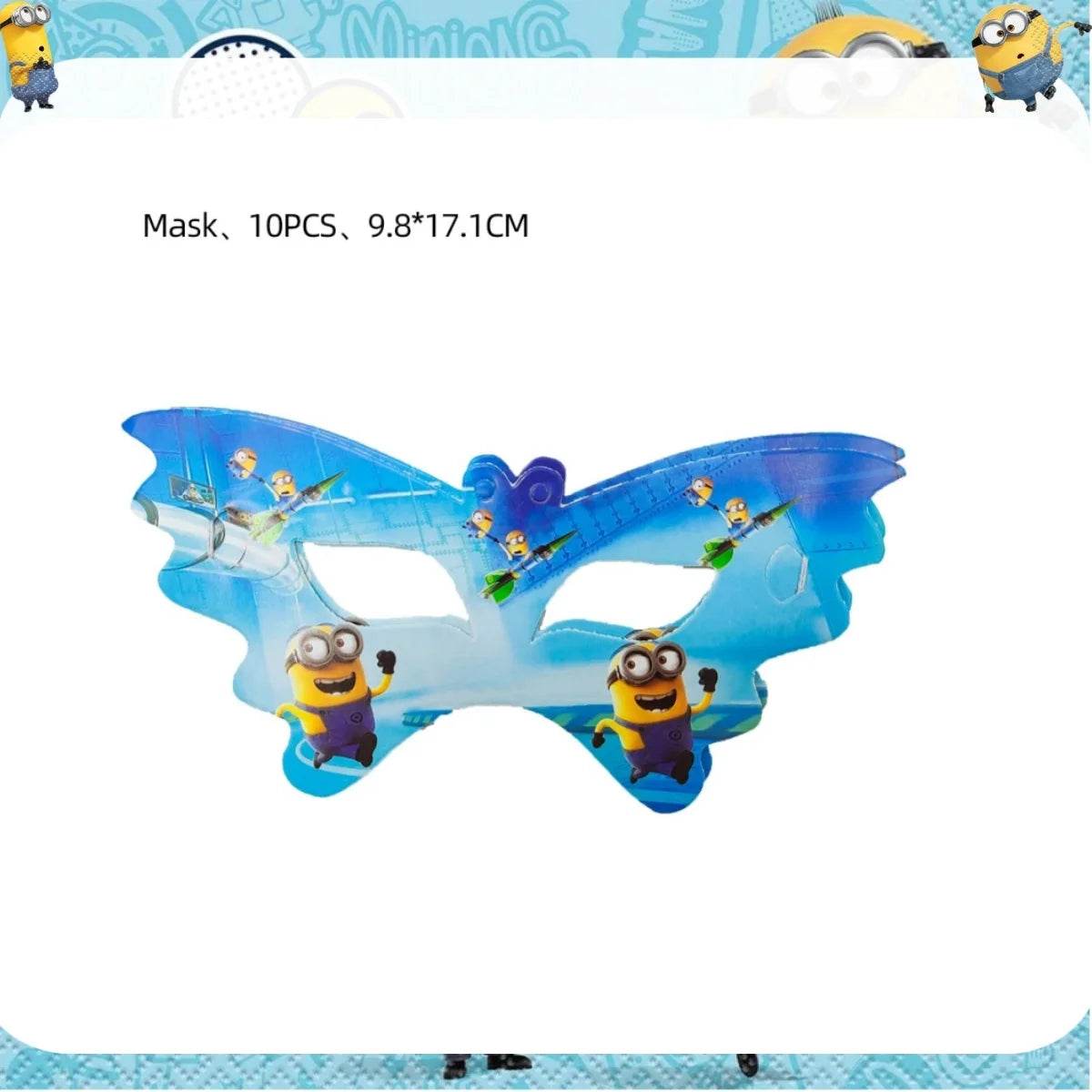 Big Eye Yellow Man Birthday Party Supplies Set - Disposable Tableware Tablecloth Plate Cup Balloon for Boys & Girls Baby Shower - AIAZ