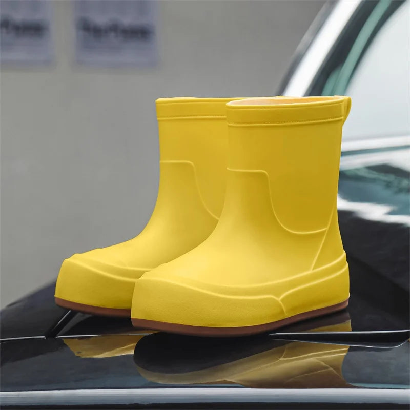 Cute Parent-Child Rain Boots Women's Anti-Slip Waterproof oes Four Seasons Universal Slip-Resistant Rubber Boots