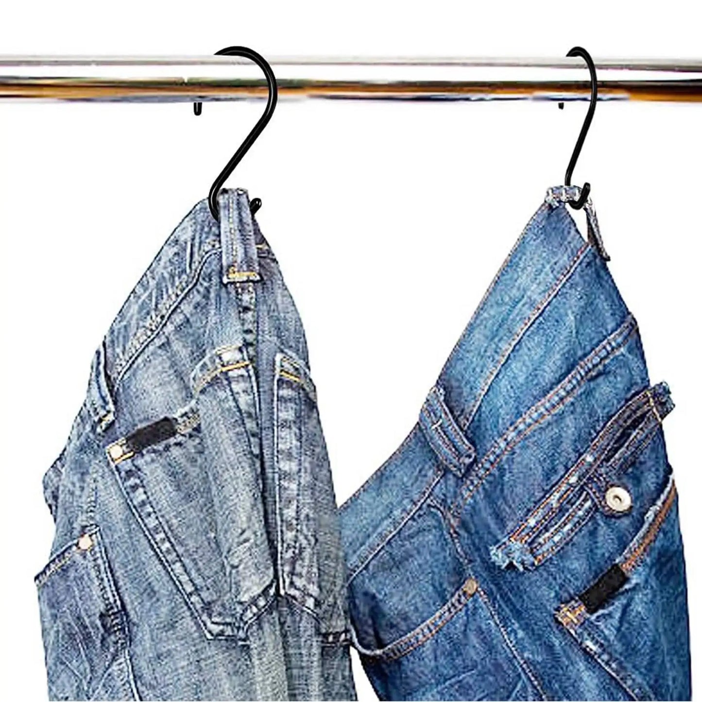 AEF4-24 Pack 6 Inch Large Heavy Duty S Hooks For Hanging, Non Slip Rubber Coated S Hooks,Steel Metal Hooks For Hanging