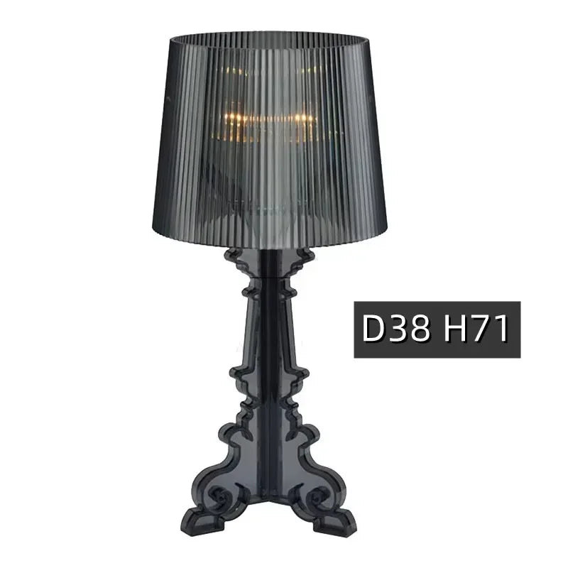 Baroque Ghost Shadow Desk Lamp Decorative Lighting for Living Study Room Bedroom Acrylic Transparent Table Lamps Room Decor