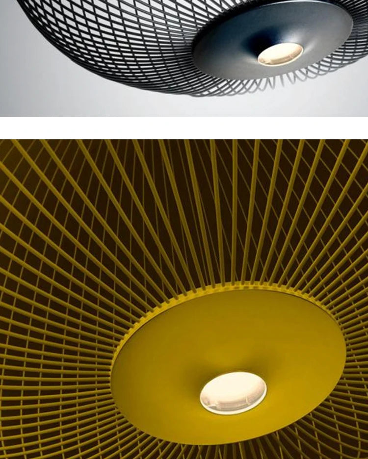 Replica Foscarini Spokes 1/2 Suspesnsion White Pendant Lamp Dining room Bar Kitchen Island Birdcage Light Italian Designer Lamp