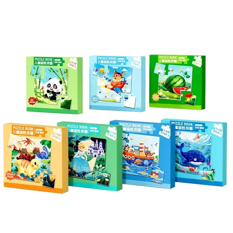 Children's Magnetic Puzzle 3-6 Year Old Baby Educational Toys Children's Montessori Baby DIY Early Education Toys