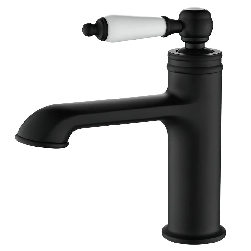 Bathroom Faucet Basin Mixer Black/Chrome Tap Single Handle Hot and Cold Water Brass Taps Becola Newest BR-2018A117