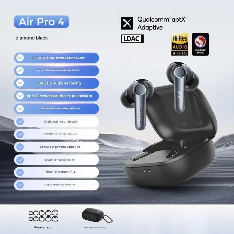 EarFun Air Pro4 Bluetooth Earphone HI-FI Active Noise Reduction IPX5 Waterproof Dynamic Diaphragm Ergonomics Gamer Earbuds