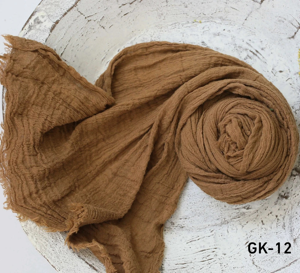 Newborn Cheesecloth Wrap Baby Photography Props Posing Fabric Cotton Stretch Blanket Hand Dyed Newborn Layer Wrap