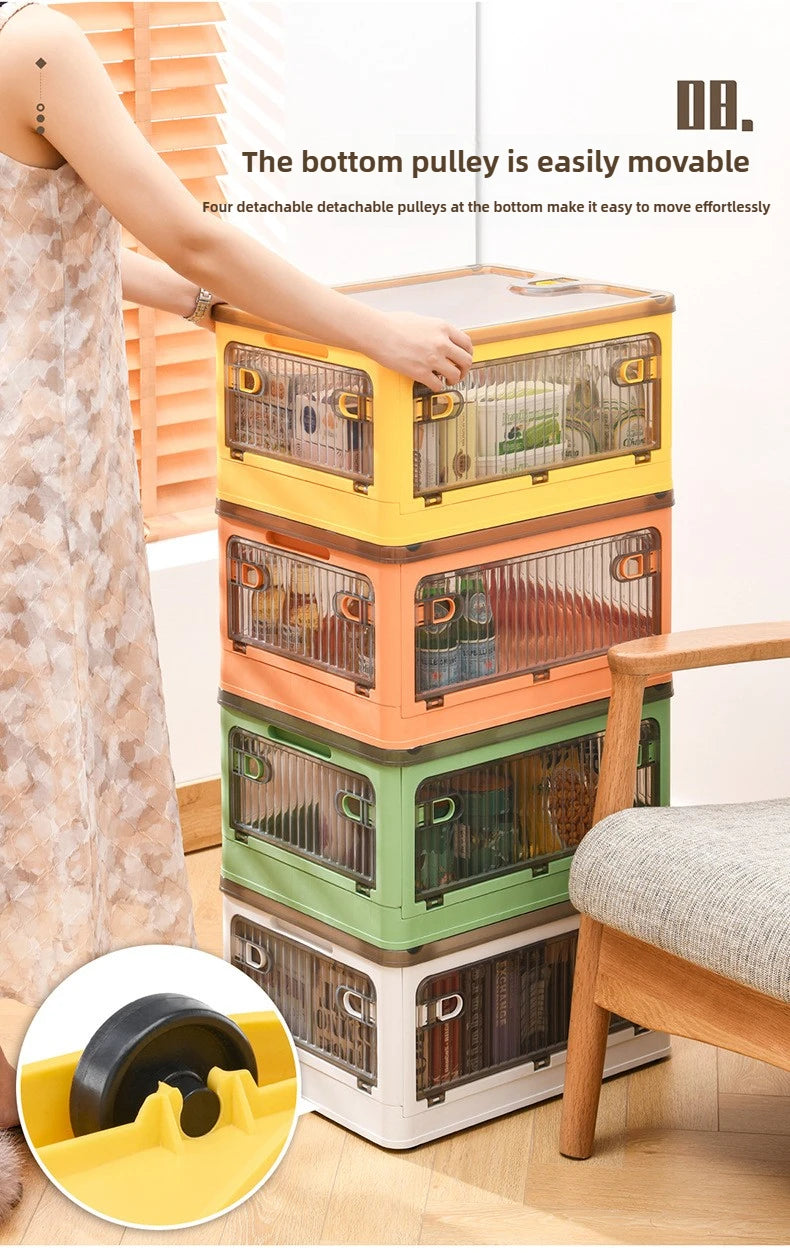 Household Plastic Transparent Sorting Wardrobe Clothes Toys Book Storage Box Folding Storage Box Shoes Storage Box Plastic Boxes