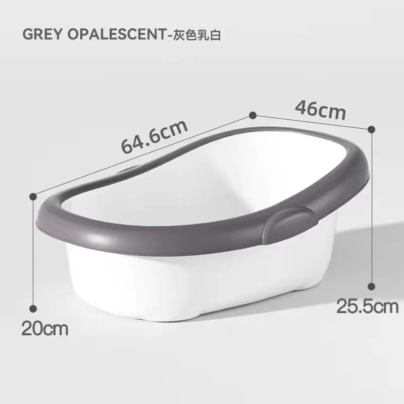 Newborn Baby Bathtub Thickened Plastic Portable Bath Tub for Toddlers Kids Eco-Friendly Transparent Design Big Size