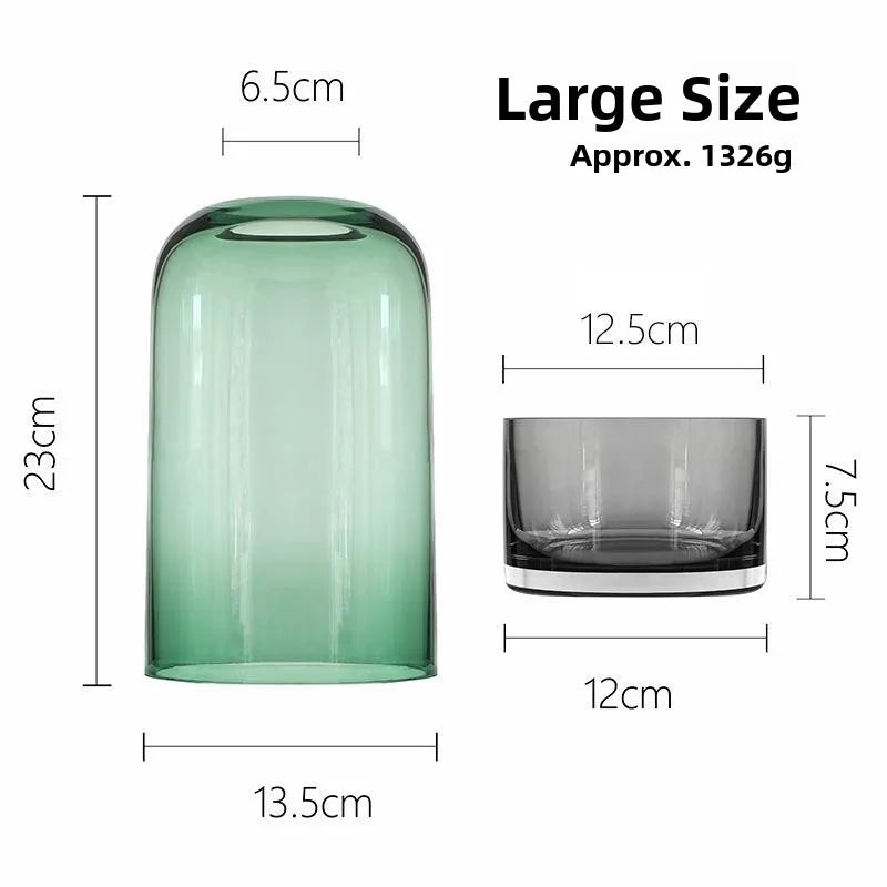 Nordic Sle Simple Design Glass Candlesti Transparent Glass Vase Artistic Flower Arrangement Home Decorations Center Piece