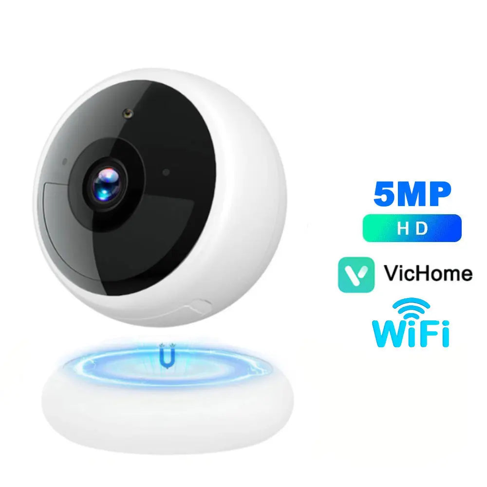 2K 5MP Wifi Home Security Camera Wireless Outdoor Magnetic Battery Powered Camera Surveillance AI Motion Detection Indoor HD Cam