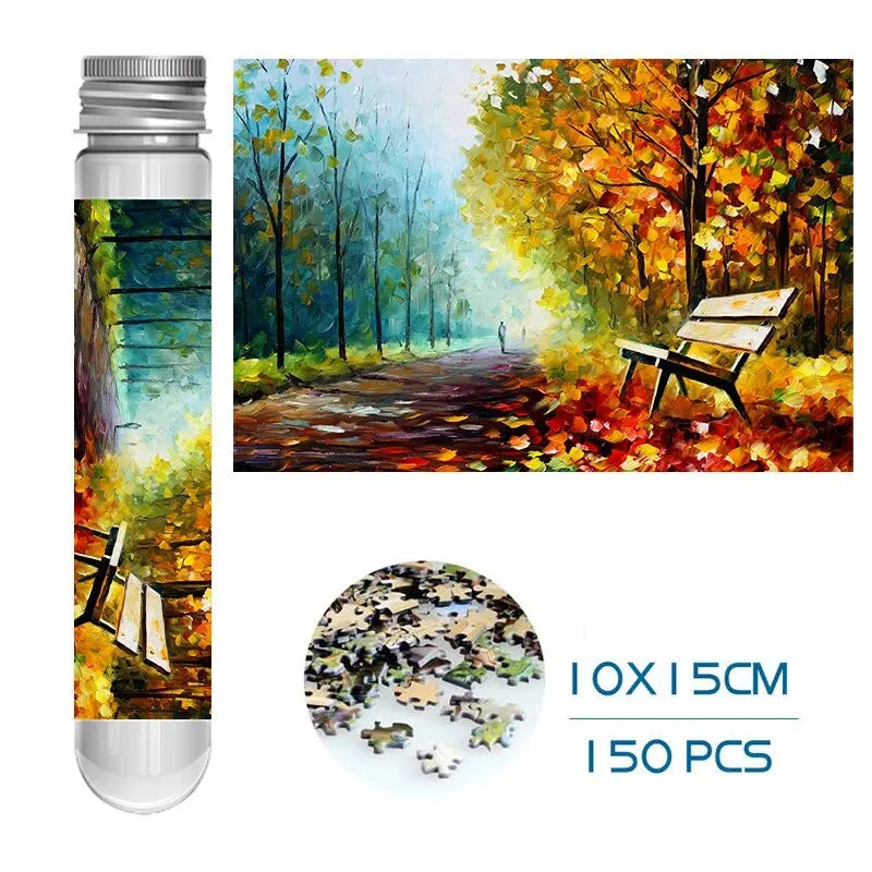 MaxRenard Jigsaw Puzzle Mini Pieces 150pcs Test Tube Educational Toy Family Game Portable Leisure Toy