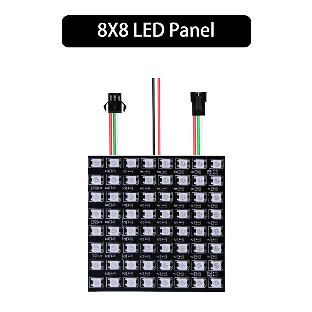 1~5Pcs WS2812B 16X16 RGB LED Digital Flexible Individually Addressable Panel Light Strip WS2812 8X8 8X32 Module Matrix Screen 5V