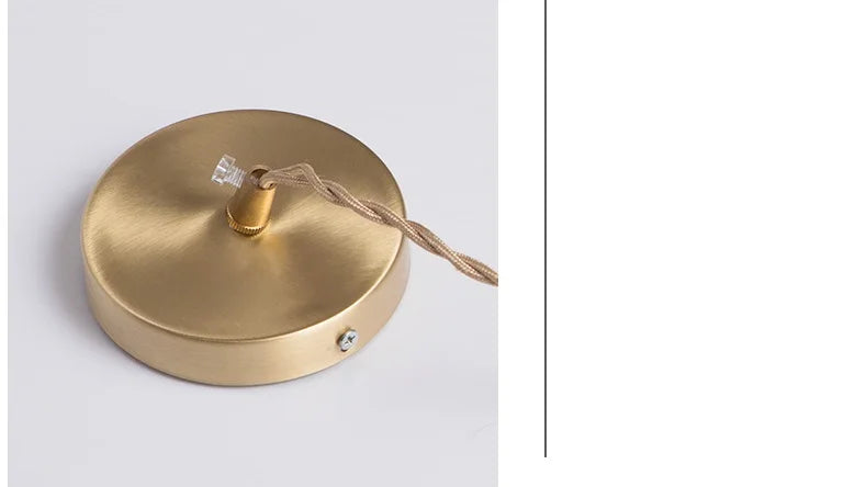 IWHD 2022 NEW Nordic Glass LED Pendant Lights Fixtures Copper Bedroom Dinning Room Restaurant Modern Hanging Lamp Lighting