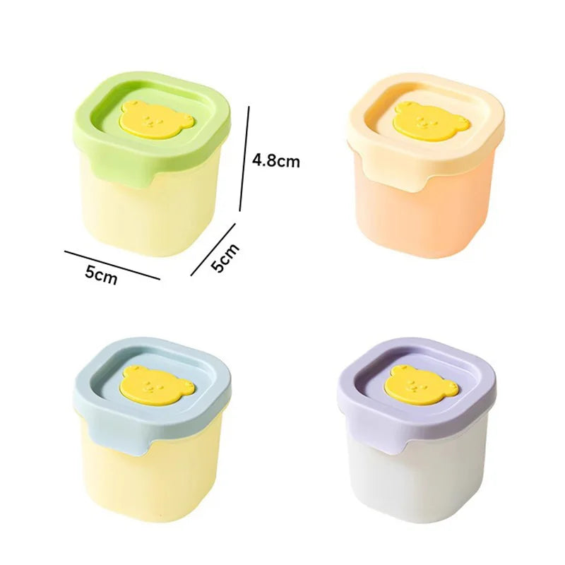 Baby complementary food box storage frozen compartment baby bear silicone mold complementary food packaging box