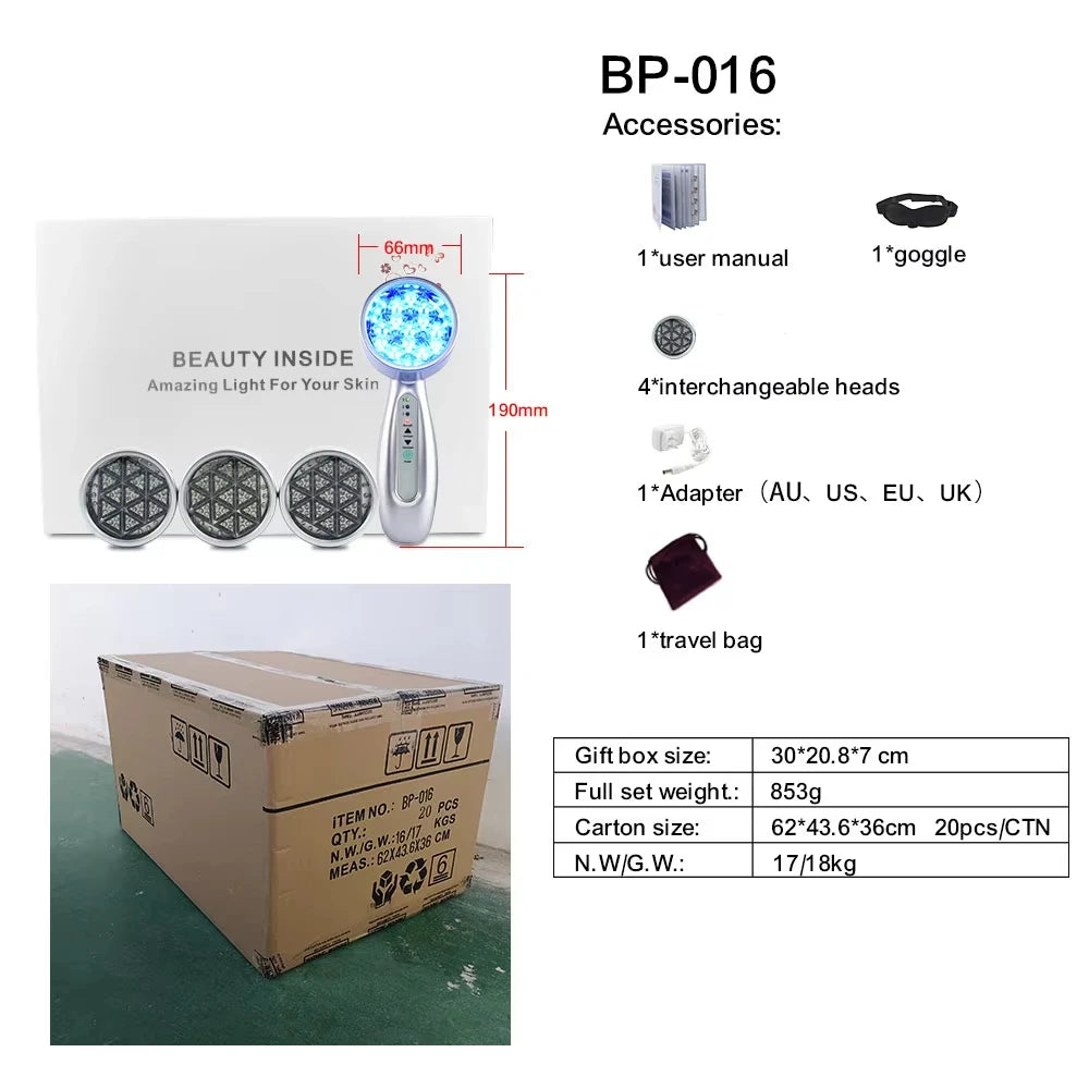 led light therapy beauty device anti-ageing home use beauty equipment