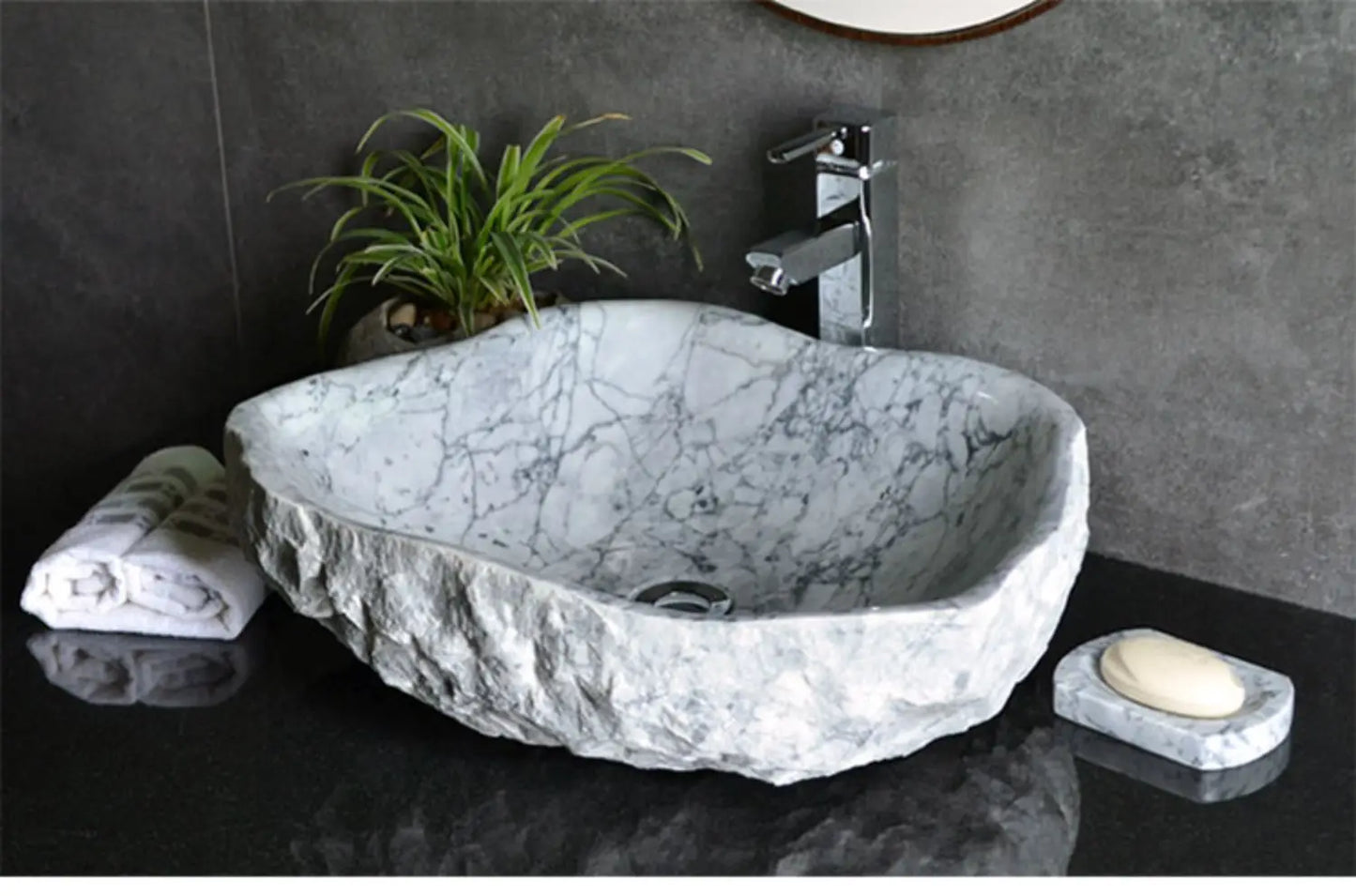 Stone platform basin Art marble washbasin Pool Bathroom Balcony Outdoor courtyard Household