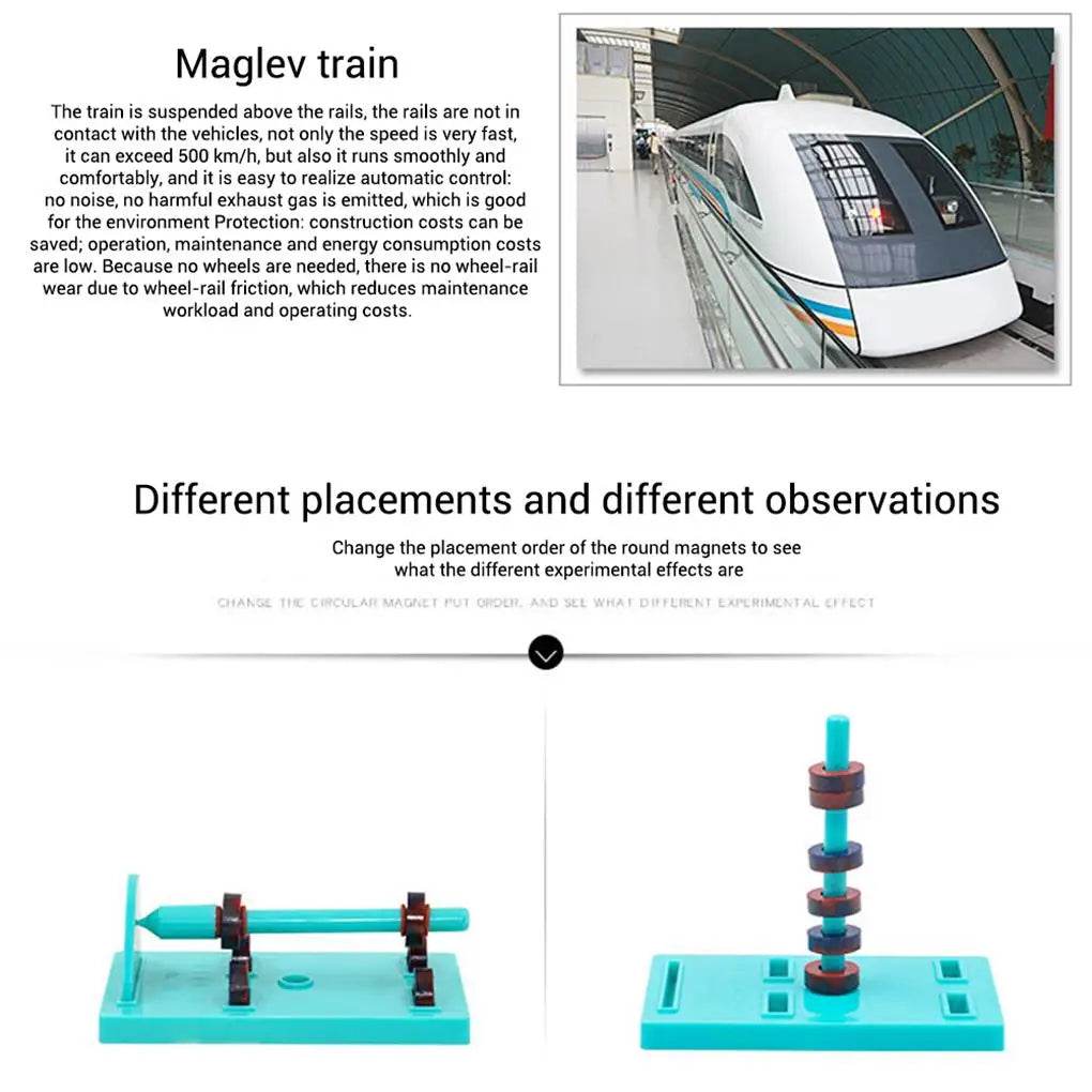 1 Set Labs Junior Science Magnetism Sets Bar Ring Experiment Education Fidget Magnets Horseshoe Compass Tool Kit Gifts for Kids - AIAZ