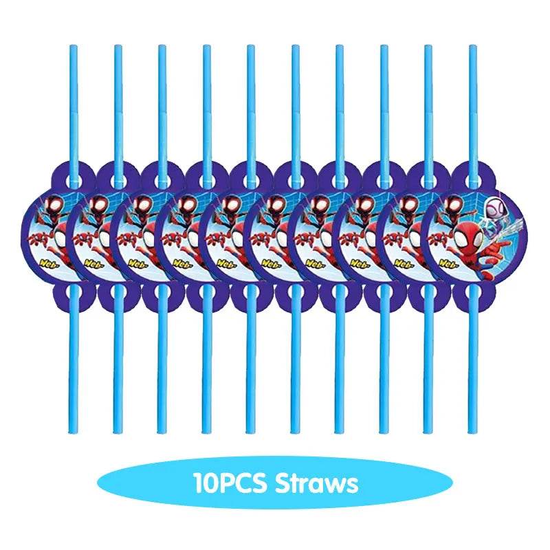 Spidey And His Amazing Friends Birthday Decoration Party Supplies Paper Cups Plates Napkins Tableware Tablecloth Kids Balloons - AIAZ