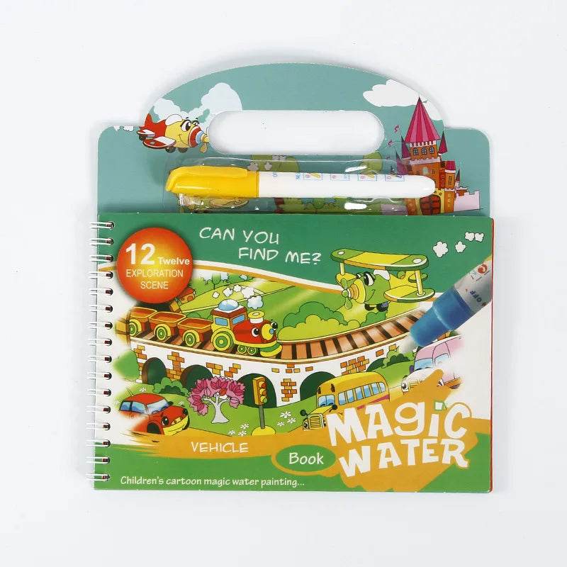 Magical Water Painting Book Toddler Early Education Toys Reusable Magic Drawing Coloring Book for Kids Children Montessori Toys - AIAZ